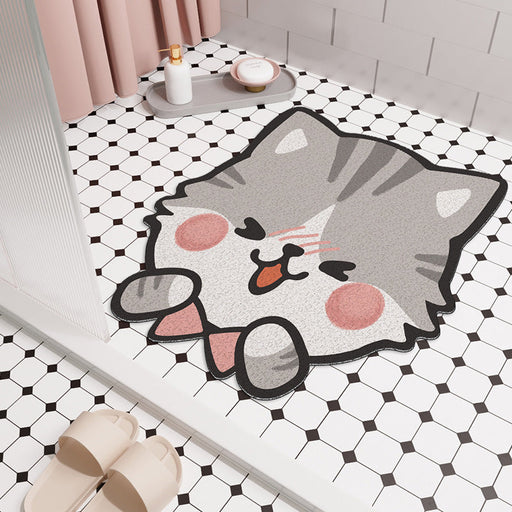 Cute Cat PVC Bathroom Mat