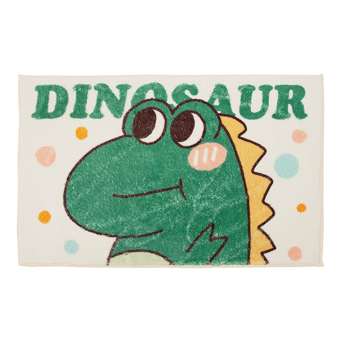 Cute Green Dinosaur Bath Mat