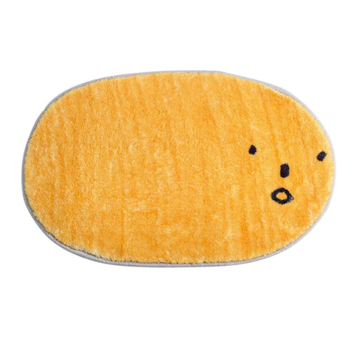 Feblilac Yellow Face Mat for Bathroom, Cute Bath Rug