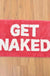 Feblilac Blue/Red/Grey Get Naked Bath Mat