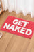 Feblilac Blue/Red/Grey Get Naked Bath Mat