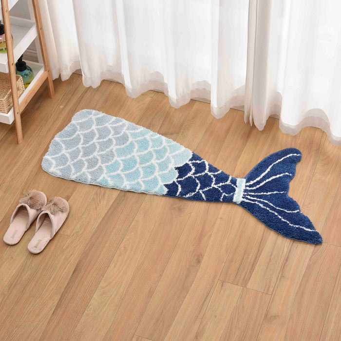 Feblilac Cute Blue Mermaid Bedroom Mat Mom‘s Day Gift