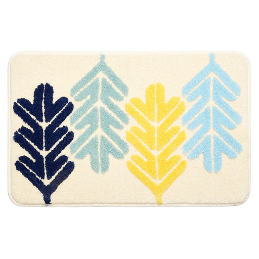 Leaves flower and Forest Bath Mat