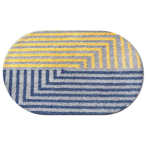 Elliptical Stripe Bath Mat