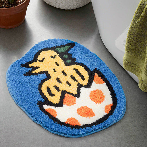 Eggshell Abstract Dinosaur Bath Mat