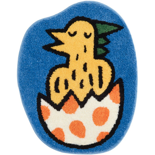 Eggshell Abstract Dinosaur Bath Mat