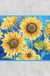 Feblilac White Flower and Blue Ground Bath Mat