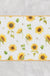 White Ground Sun Flower Bath Mat