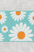 Feblilac White Daisy Green Bath Mat