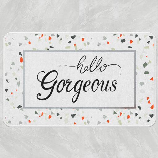 Feblilac Hello Gorgeous Terrazzo Pattern Bath Mat