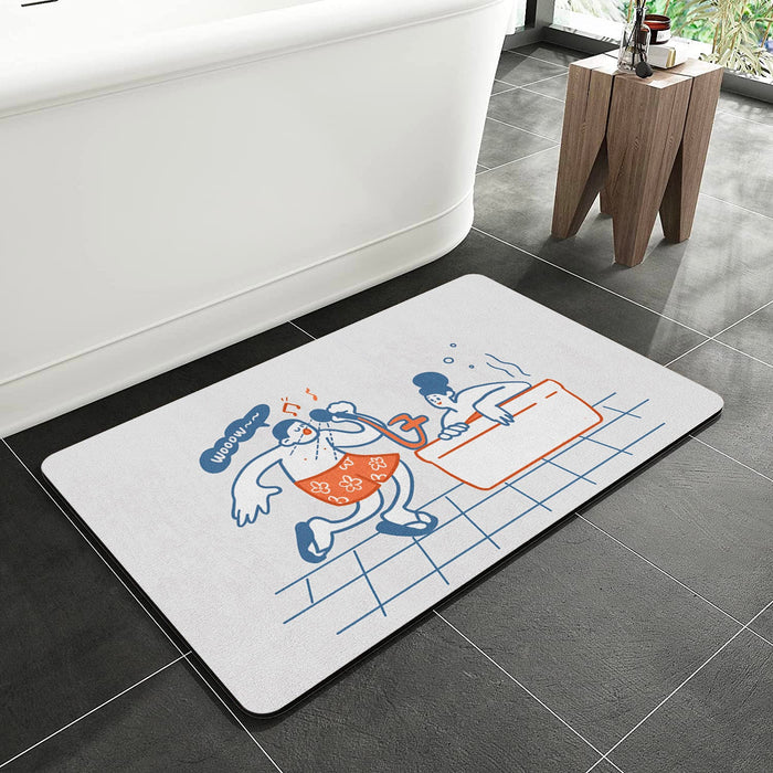 Feblilac Bath Singing Couple Bath Mat