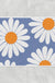 Feblilac White Daisy Green Bath Mat