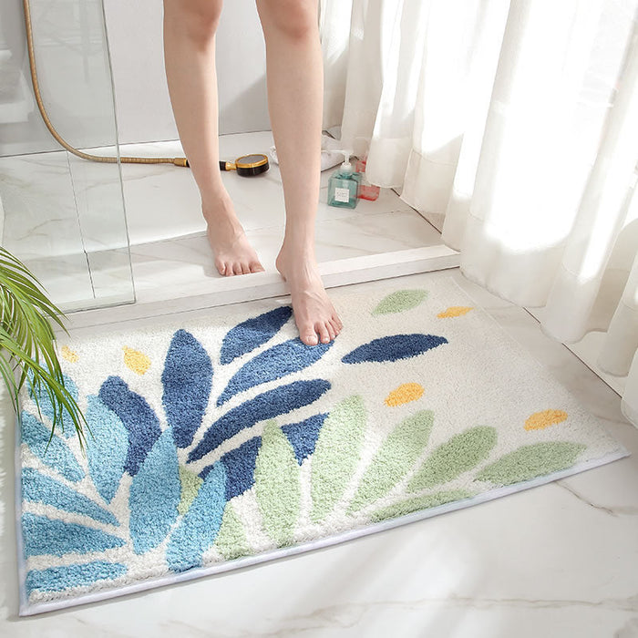 Feblilac Flying Leaves Bath Mat