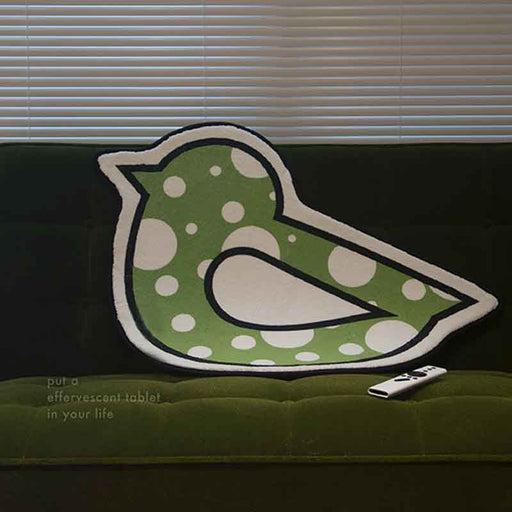 Green Dot Bird Bath Mat