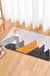 Grey Orange Mountains Bath Mat