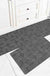 Feblilac Grey U Shaped Pattern PVC Leather Kitchen Mat