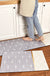 Feblilac Grey and Golden Line Art PVC Leather Kitchen Mat Mom‘s Day Gift