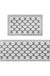 Feblilac Grey and White Geometric Pattern PVC Leather Kitchen Mat