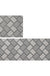 Feblilac Grey and White Lines Geometric Pattern PVC Leather Kitchen Mat