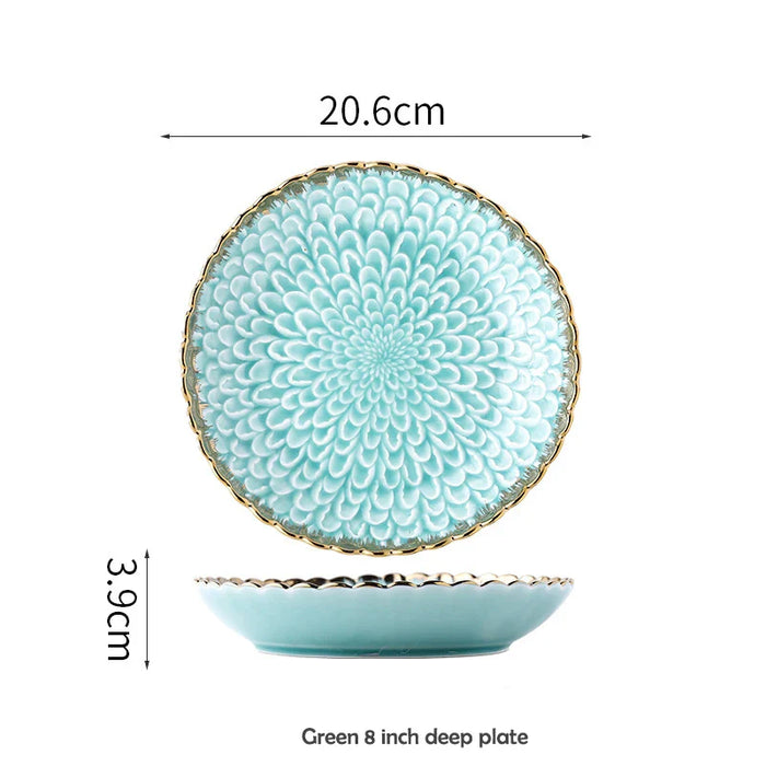 Factory Direct Sell Restaurant Soup Bowl Ceramic Steak Plate Full Crockery Dinner Sets Luxury Porcelain Dinnerware Set