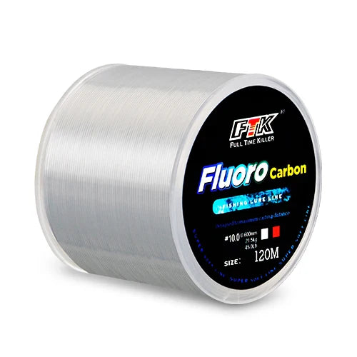 FTK 120m Fishing Line 0.2mm-0.6mm 7.15LB-45LB Fluorocarbon Coating Treatment Process Carbon Surface Nylon Molecules