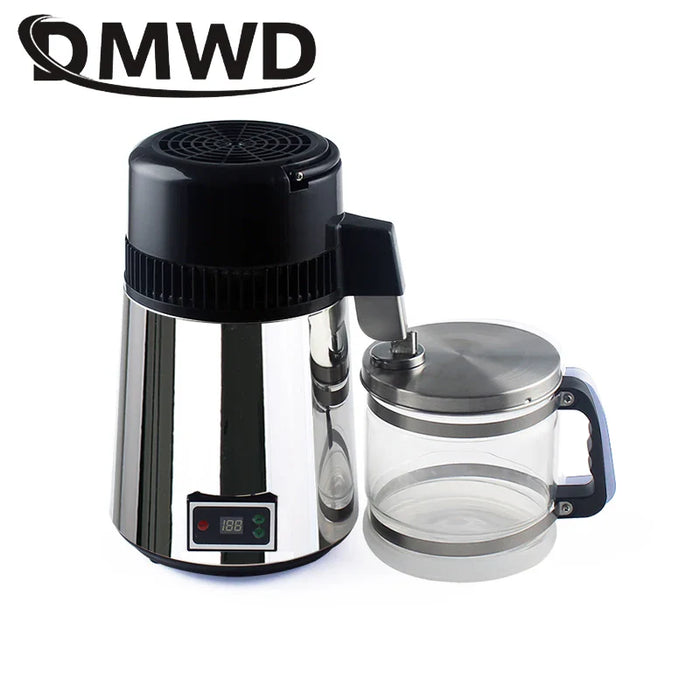 DMWD Pure Water Distiller 4L Dental Distilled Water Machine Filter Stainless Steel Electric Distillation Purifier Jug 110V 220V