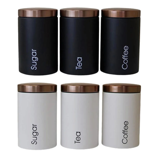 3pcs Canister Set Tea Coffee Sugar Storage Bottles Kitchen Food Canister Jar for Home Organizer Candy Sealed Cans Box