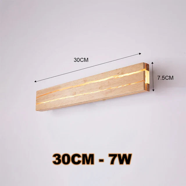 30CM/50CM LED Wooden Wall Lamp Decorarion Creativity Crack Sconce Indoor Lighting Home Decor Bedroom Living Room Kitchen Study