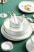  Supplier Dinnerware Full Dinner Sets 18 pcs White Green Royal Ceramic Dinner Set For Restaurant