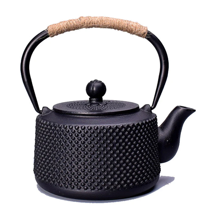 900ML Japanese Style Cast Iron Teapot With Stainless Steel Infuser Strainer Plum Blossom Cast Iron Tea Kettle For Boiling Water