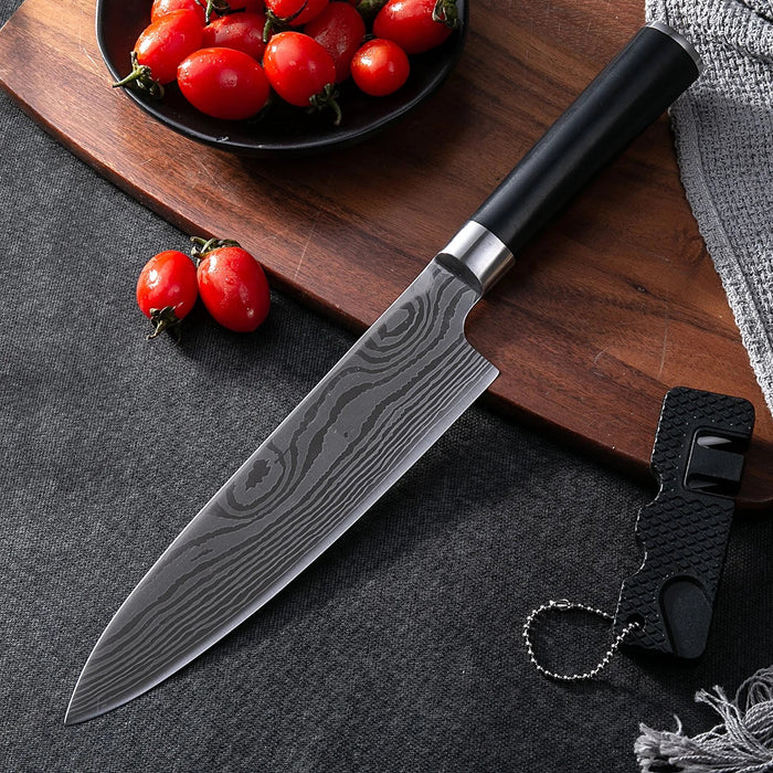 2PCS Best Quality Japanese Santoku Chef Kitchen Knife set with Gift box