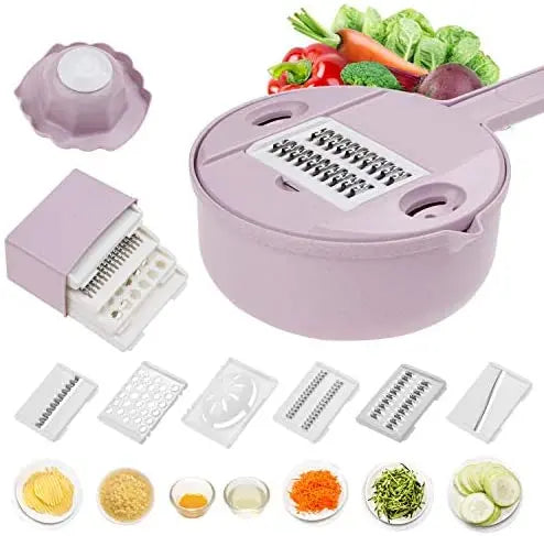 2023 Multi-function Large Capacity Wheat Straw Vegetable Slicer Cutter and Shredder with Guard and Egg White Separator 10 in 1