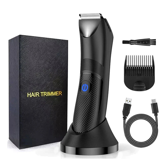 Best Safe Waterproof Wet Ceramic Blade Head Pubic Women Mens Body Arm Waist Electric Groin Hair Trimmer For Men