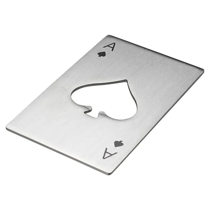 Beer tools credit card stainless steel flat casino poker ace bottle opener