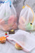 5pcs Mesh Reusable Bag Storage Organizer Female Fruit Vegetable Home Washable Bags Kitchen Storage Bags Free Shipping Items