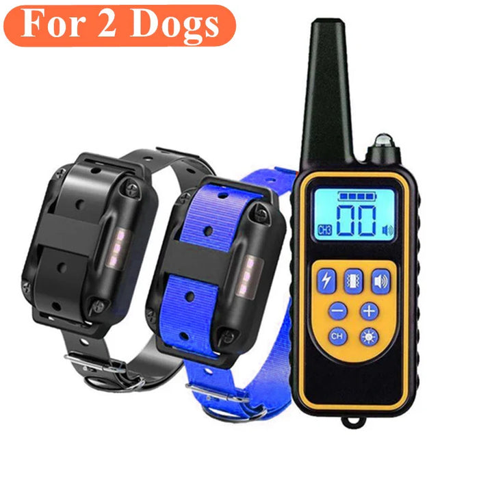 Electric Dog Training Collar Waterproof Dog Bark Collar Pet With Remote Control Rechargeable Anti Barking Device All Size Dogs