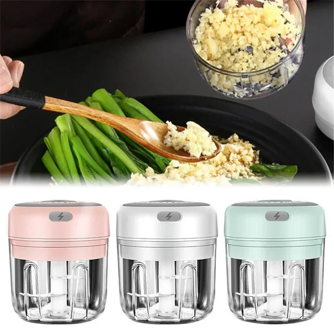 250ml Kitchen Gadgets Food Grade Baby Food Processor Smart Electric Meat Mincer Onion Vegetable Chopper