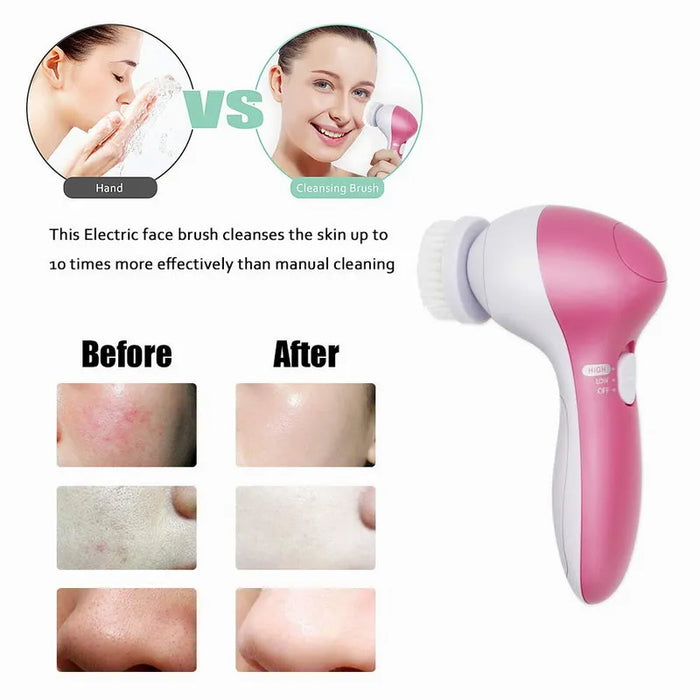 Face cleaning apparatus Electric face cleaning brush, electric 5 in 1 brush for cleaning face