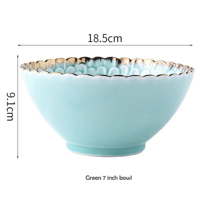 Factory Direct Sell Restaurant Soup Bowl Ceramic Steak Plate Full Crockery Dinner Sets Luxury Porcelain Dinnerware Set