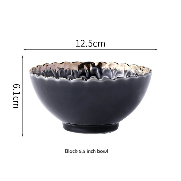 Factory Direct Sell Restaurant Soup Bowl Ceramic Steak Plate Full Crockery Dinner Sets Luxury Porcelain Dinnerware Set