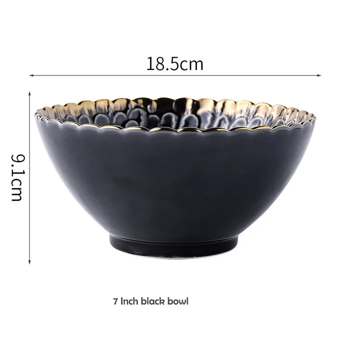 Factory Direct Sell Restaurant Soup Bowl Ceramic Steak Plate Full Crockery Dinner Sets Luxury Porcelain Dinnerware Set