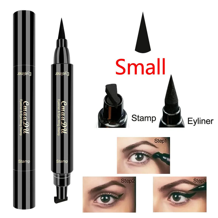 Liquid Eyeliner Stamp Marker Pen Waterproof Long Lasting Double-ended Cosmetic Makeup Eye Liner