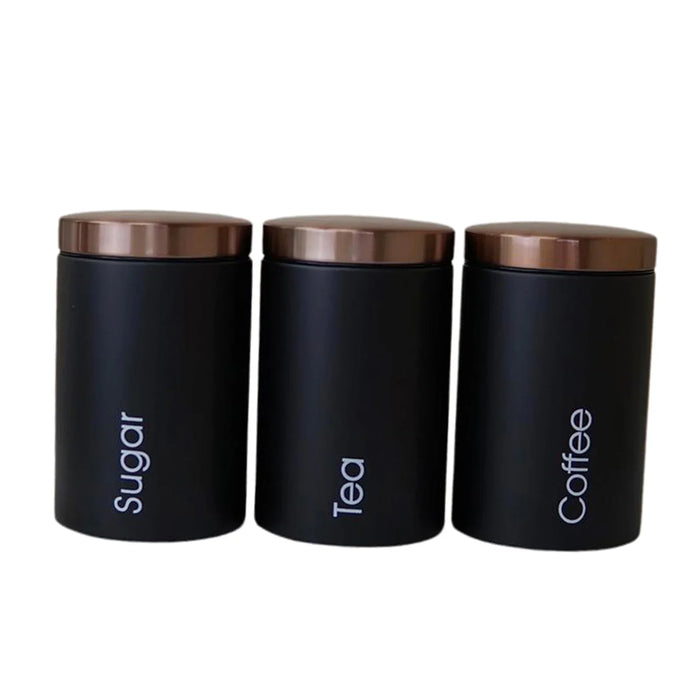 3pcs Canister Set Tea Coffee Sugar Storage Bottles Kitchen Food Canister Jar for Home Organizer Candy Sealed Cans Box