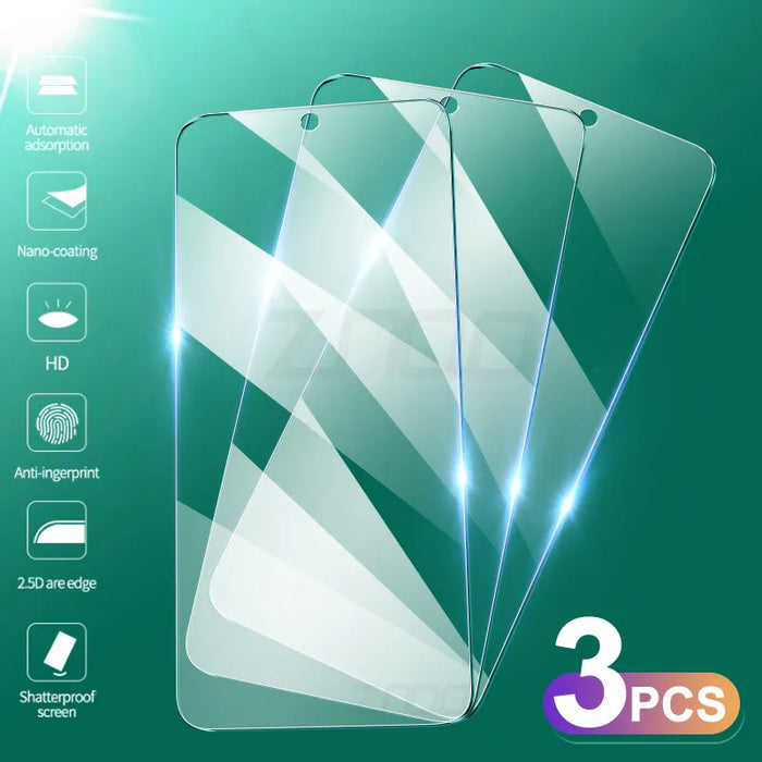 3Pcs Tempered Glass For Xiaomi Redmi Note 9 10 11 12 8 Pro Screen Protector Redmi Note 9S 10S 11S 9A 9C 12C 13C 9T 10T 8T Glass