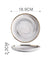 European Style Dinnerware Custom Logo Grey Salad Soup Bowl Porcelain Charger Plate Luxury Ceramic Dinner Set With Gold Rim