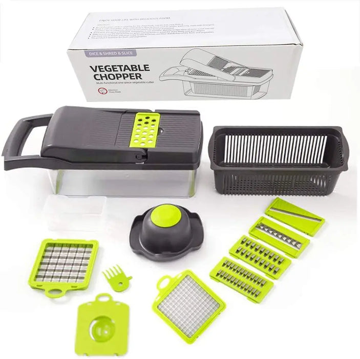 2023 12 In 1 Hand Operated Vegetable Mandoline Slicer Vegger, Food Chopper Onion cutter Vegetable Slicer vegetable cutter