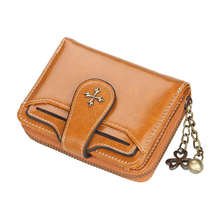 2023 New Women Wallets Fashion Short PU Leather Top Quality Card Holder Female Zipper Purse