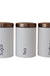 3pcs Canister Set Tea Coffee Sugar Storage Bottles Kitchen Food Canister Jar for Home Organizer Candy Sealed Cans Box