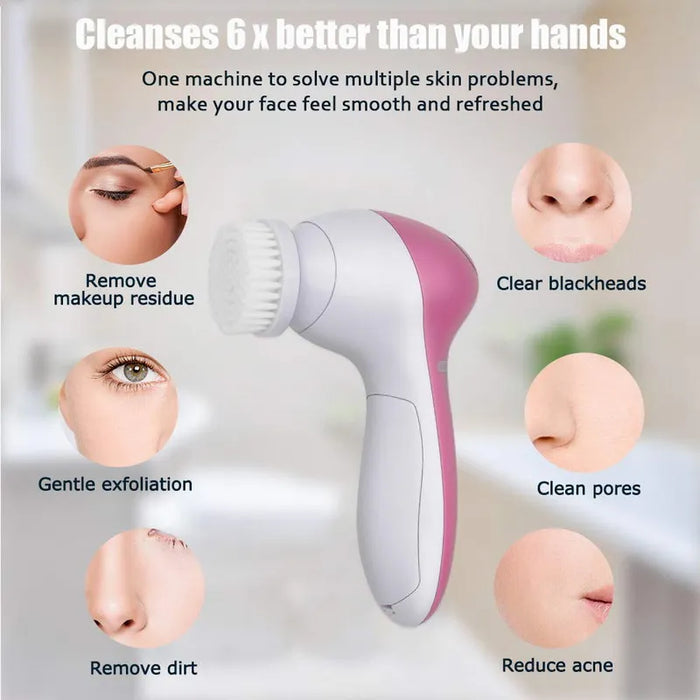 Face cleaning apparatus Electric face cleaning brush, electric 5 in 1 brush for cleaning face