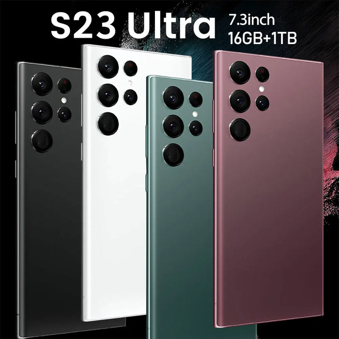 2023 New Mobile Phones S23 Ultra 7.3 inch 16GB+1T 4G 5G Smartphones With Stylus 5 Cameras Face ID Unlocked Cellphones